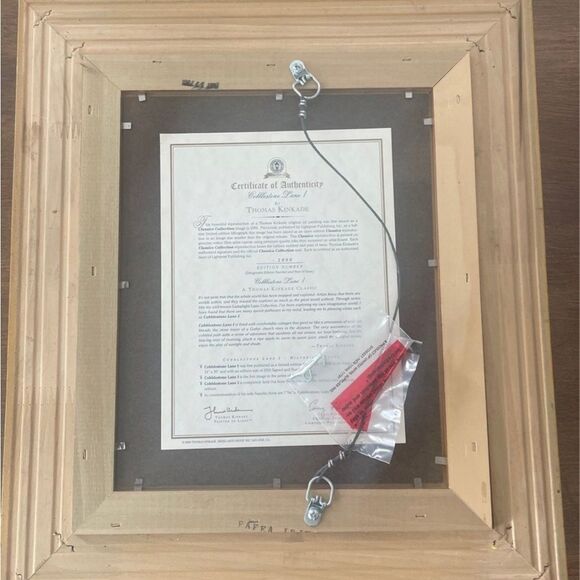 Limited edition Thomas Kinkade painter of light canvas Cobblestone lane 1 - Picture 3 of 3